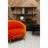 Downton Orange Velvet Armchair - SE Home