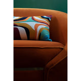 Downton Orange Velvet Armchair - SE Home