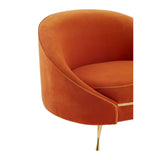 Downton Orange Velvet Armchair - SE Home