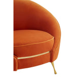 Downton Orange Velvet Armchair - SE Home