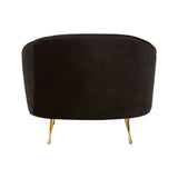 Downton Black Velvet Armchair - SE Home