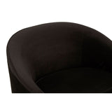 Downton Black Velvet Armchair - SE Home