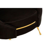 Downton Black Velvet Armchair - SE Home