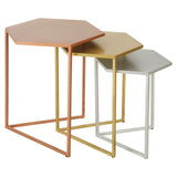 Rabia Nest Of 3 Hexagonal Side Table - SE Home