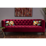 Sasha 3 Seat Crimson Sofa - SE Home