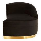 Batix Black Left Arm Chaise Longue - SE Home