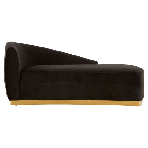 Batix Black Left Arm Chaise Longue - SE Home