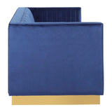 Opal 3 Seat Deep Blue Sofa - SE Home