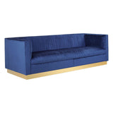 Opal 3 Seat Deep Blue Sofa - SE Home