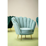 Arm Chairs, Recliners & Sleeper Chairs Ovala Light Blue Scalloped Chair