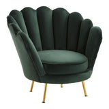 Arm Chairs, Recliners & Sleeper Chairs Ovala Deep Green Scalloped Chair