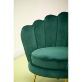 Ovala Deep Green Scalloped Chair - SE Home