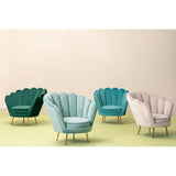 Arm Chairs, Recliners & Sleeper Chairs Ovala Deep Green Scalloped Chair