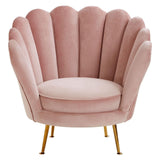Arm Chairs, Recliners & Sleeper Chairs Ovala Pink Scalloped Chair