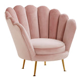 Arm Chairs, Recliners & Sleeper Chairs Ovala Pink Scalloped Chair