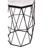 Shalimar Octagonal Black Finish Side Table - SE Home