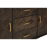 Sagor Sideboard In Mango Wood And A Antique Brass Finish - SE Home