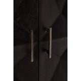 Sabari 2 Door Cabinet In Mango Wood With Antique Brass - SE Home