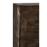Saira2 Door Cabinet InMango Wood And Grey Finish - SE Home