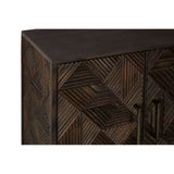 Saira 4 Door Cabinet In Mango Wood With A Grey Iron Finish - SE Home