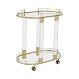 Oria Trolley Mirror With Warm Metallic Frame - SE Home