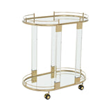 Table & Bar Stools Oria Trolley Mirror With Warm Metallic Frame