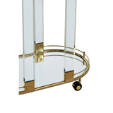 Table & Bar Stools Oria Trolley Mirror With Warm Metallic Frame