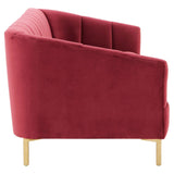 Sofas Bella 3 Seat Wine Velvet Sofa