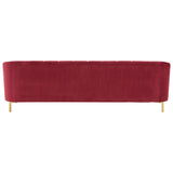 Sofas Bella 3 Seat Wine Velvet Sofa