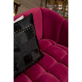 Sofas Bella 3 Seat Wine Velvet Sofa