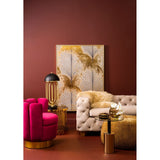 Grace Chair, Wine Velvet, Brushed Gold Stainless Steel - SE Home
