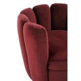 Grace Chair, Wine Velvet, Brushed Gold Stainless Steel - SE Home
