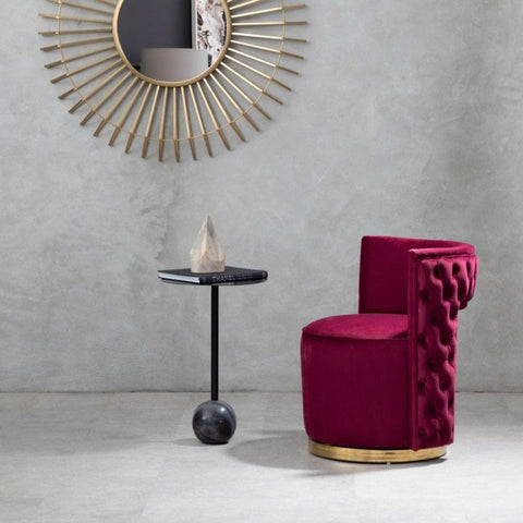 London Wine Velvet Chair - SE Home