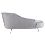 Rene Grey Velvet Chaise Longue - SE Home