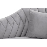 Rene Grey Velvet Chaise Longue - SE Home