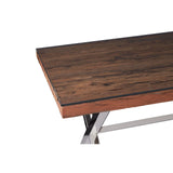 Kerala Natural Dining Table With Cross Base - SE Home