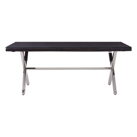 Kitchen & Dining Room Tables Kerala Black Dining Table With Cross Base