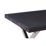 Kerala Black Dining Table With Cross Base - SE Home