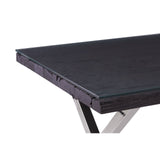 Kitchen & Dining Room Tables Kerala Black Dining Table With Cross Base