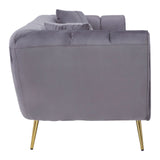 Florine 3 Seat Grey Velvet Sofa - SE Home