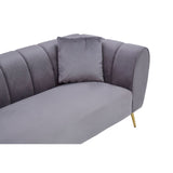 Florine 3 Seat Grey Velvet Sofa - SE Home