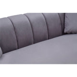 Florine 3 Seat Grey Velvet Sofa - SE Home