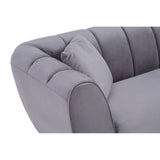 Florine 3 Seat Grey Velvet Sofa - SE Home