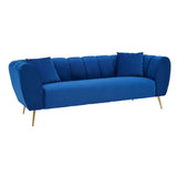 Florine 3 Seat Midnight Velvet Sofa - SE Home