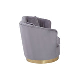 Franza 2 Seat Pleated Grey Velvet Sofa - SE Home