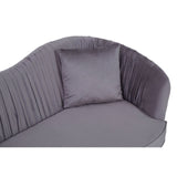 Franza 2 Seat Pleated Grey Velvet Sofa - SE Home