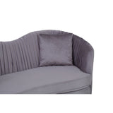 Sofas Franza 2 Seat Pleated Grey Velvet Sofa