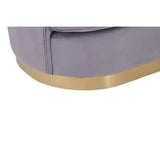Franza 2 Seat Pleated Grey Velvet Sofa - SE Home