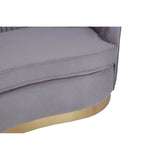 Franza 2 Seat Pleated Grey Velvet Sofa - SE Home