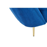 Felizia Midnight Left Arm Velvet Chaise - SE Home